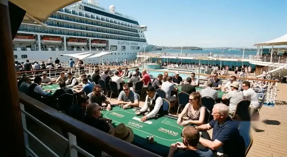 Dealer preparing a tournament table